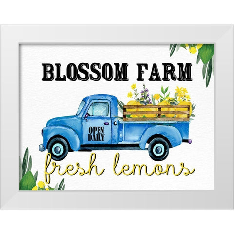 Lemon Tile 11 White Modern Wood Framed Art Print by Allen, Kimberly