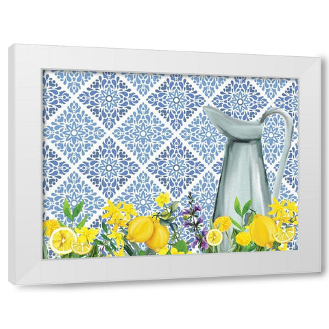 Lemon Tile 5 White Modern Wood Framed Art Print by Allen, Kimberly