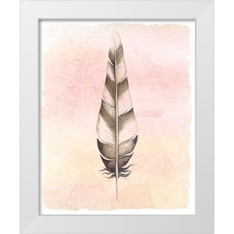Spring Feather 1 White Modern Wood Framed Art Print by Allen, Kimberly