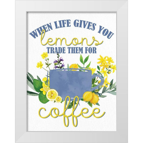 Lemon Tile 10 White Modern Wood Framed Art Print by Allen, Kimberly