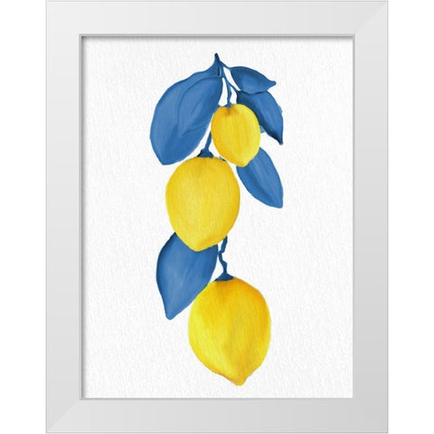 Lemon Vine 1 White Modern Wood Framed Art Print by Allen, Kimberly