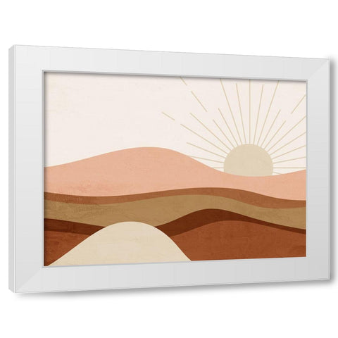 Sunrise White Modern Wood Framed Art Print by Allen, Kimberly
