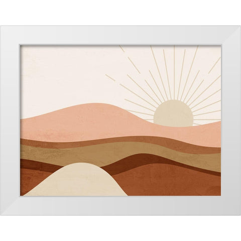 Sunrise White Modern Wood Framed Art Print by Allen, Kimberly