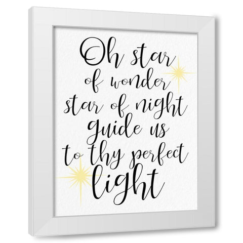 Oh Star White Modern Wood Framed Art Print by Allen, Kimberly
