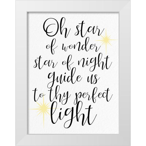 Oh Star White Modern Wood Framed Art Print by Allen, Kimberly