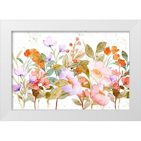 Wildflower Spotted White Modern Wood Framed Art Print by Allen, Kimberly