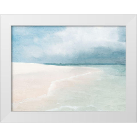 Stormy Beach White Modern Wood Framed Art Print by Allen, Kimberly