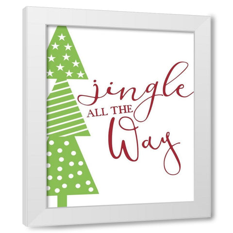Jingle all the Way v2 White Modern Wood Framed Art Print by Allen, Kimberly
