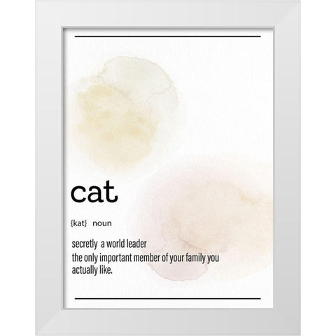 Cat Definition White Modern Wood Framed Art Print by Allen, Kimberly