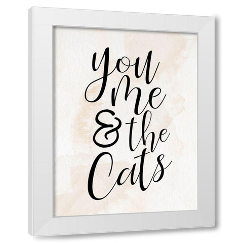 You and Me and the Cats White Modern Wood Framed Art Print by Allen, Kimberly