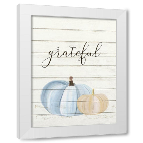 Grateful Pumpkins 1 White Modern Wood Framed Art Print by Allen, Kimberly