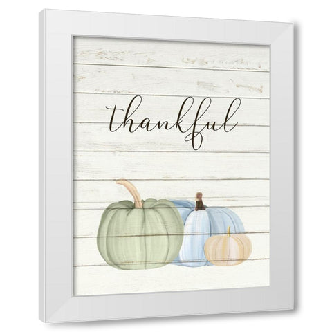 Grateful Pumpkins 2 White Modern Wood Framed Art Print by Allen, Kimberly