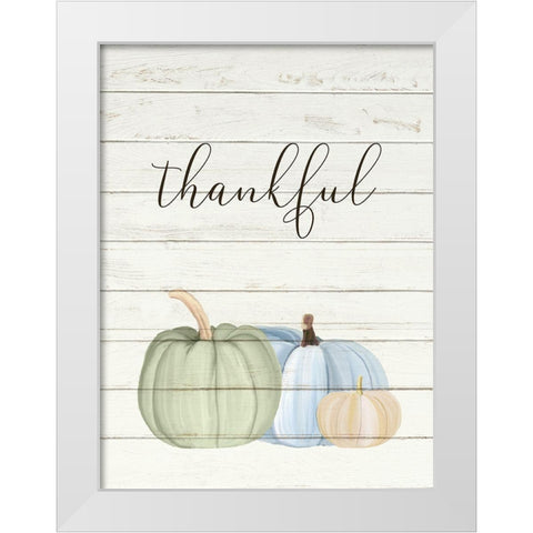 Grateful Pumpkins 2 White Modern Wood Framed Art Print by Allen, Kimberly