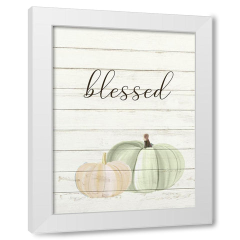 Grateful Pumpkins 3 White Modern Wood Framed Art Print by Allen, Kimberly