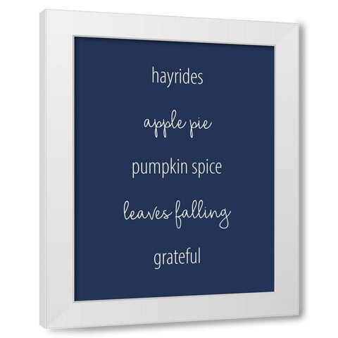 Hayrides and Sweaters 2 White Modern Wood Framed Art Print by Allen, Kimberly