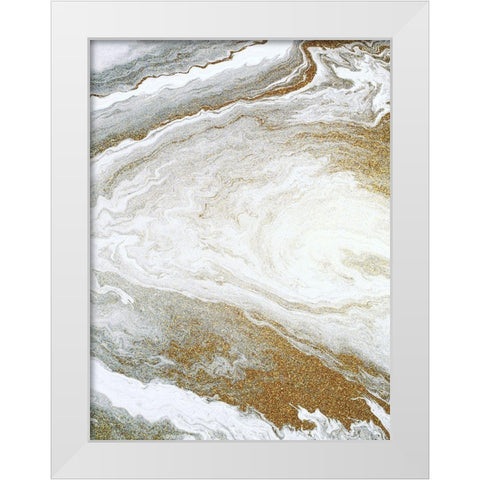 Clouds of Gold 2 White Modern Wood Framed Art Print by Allen, Kimberly