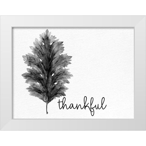 Thankful Black and White White Modern Wood Framed Art Print by Allen, Kimberly