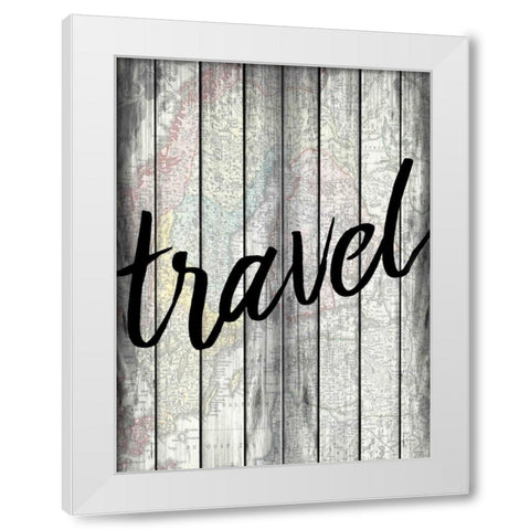 Travel Wood White Modern Wood Framed Art Print by Allen, Kimberly