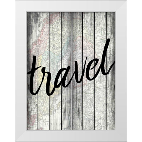 Travel Wood White Modern Wood Framed Art Print by Allen, Kimberly