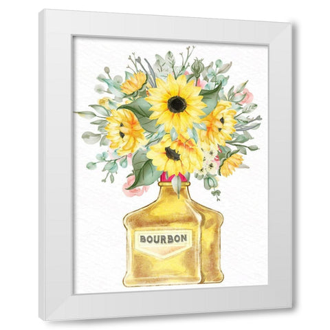 Bourbon Floral White Modern Wood Framed Art Print by Allen, Kimberly