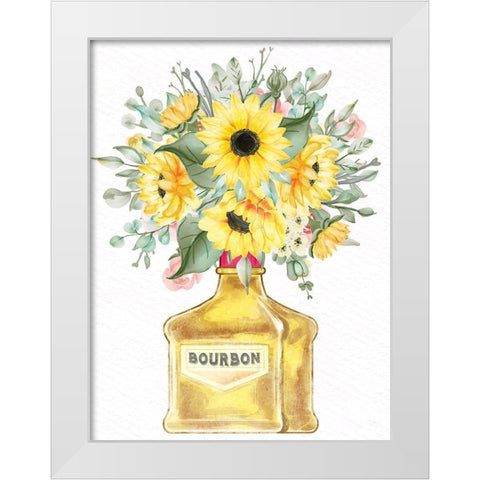 Bourbon Floral White Modern Wood Framed Art Print by Allen, Kimberly