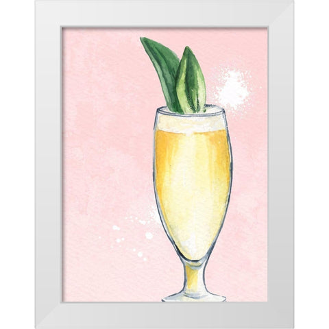 Cocktails 2 White Modern Wood Framed Art Print by Allen, Kimberly