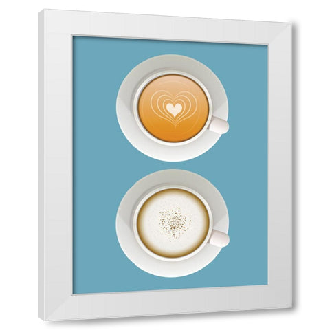 Time for Coffee 2 White Modern Wood Framed Art Print by Allen, Kimberly