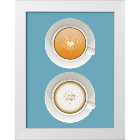 Time for Coffee 2 White Modern Wood Framed Art Print by Allen, Kimberly