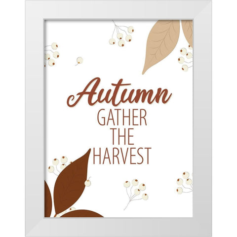 Autumn Harvest 1 White Modern Wood Framed Art Print by Allen, Kimberly