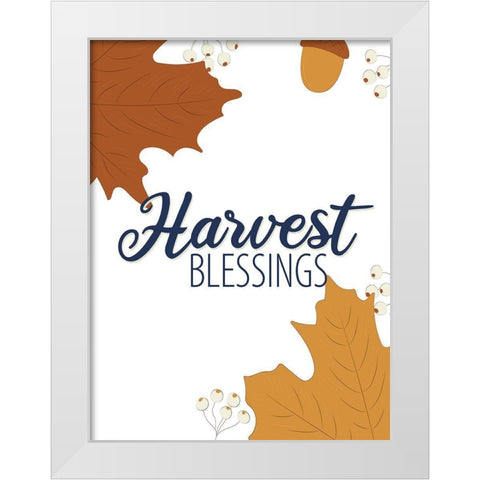 Autumn Harvest 3 White Modern Wood Framed Art Print by Allen, Kimberly