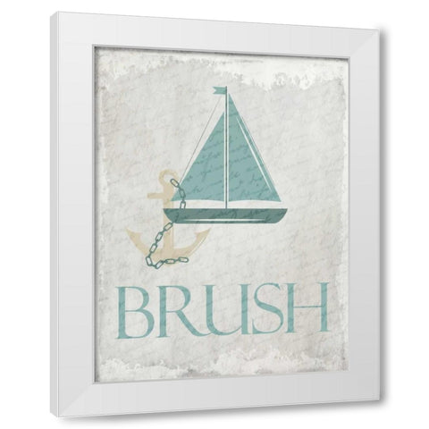 Coastal Brush White Modern Wood Framed Art Print by Allen, Kimberly