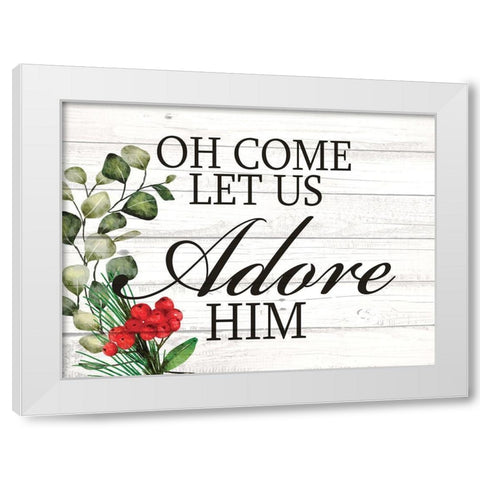 Adore White Modern Wood Framed Art Print by Allen, Kimberly