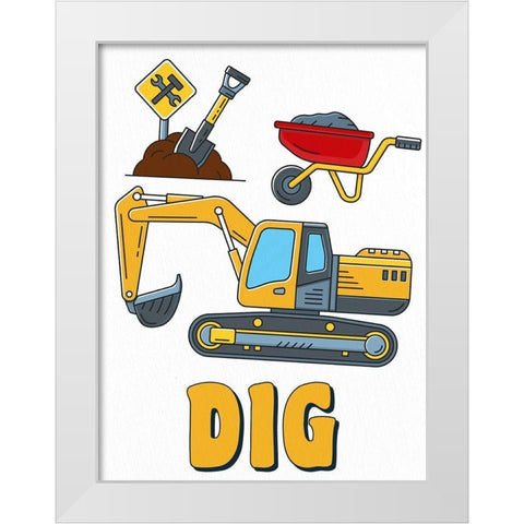 Build 3 White Modern Wood Framed Art Print by Allen, Kimberly