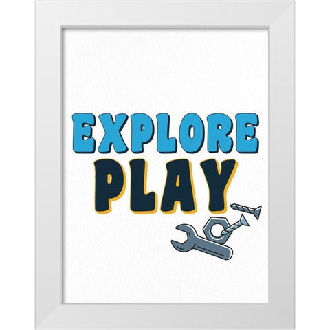 Build 2 White Modern Wood Framed Art Print by Allen, Kimberly