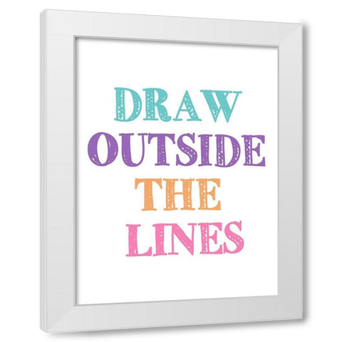 Draw 1 White Modern Wood Framed Art Print by Allen, Kimberly