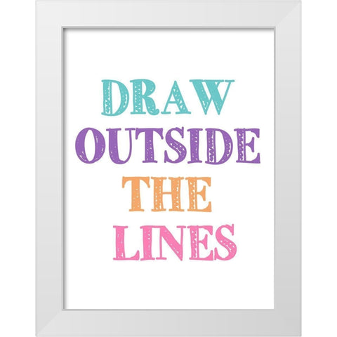 Draw 1 White Modern Wood Framed Art Print by Allen, Kimberly