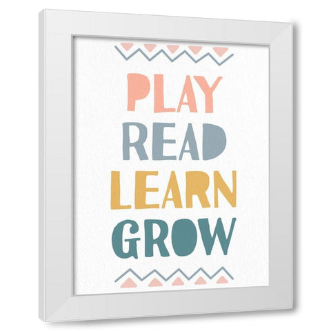 Learn 1 White Modern Wood Framed Art Print by Allen, Kimberly