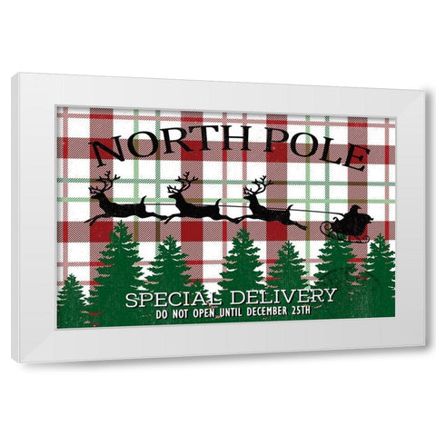 North Pole White Modern Wood Framed Art Print by Allen, Kimberly