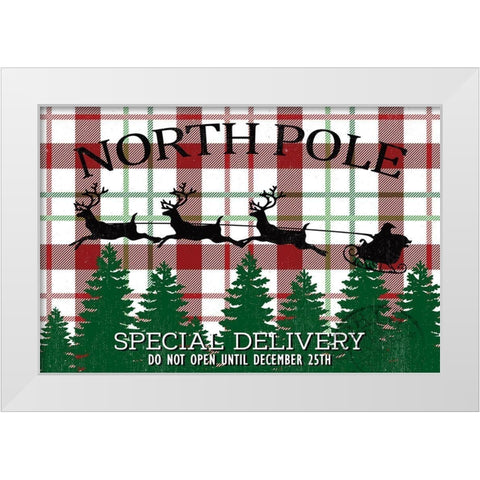 North Pole White Modern Wood Framed Art Print by Allen, Kimberly