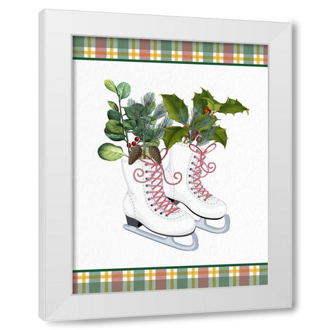 Winter Skate White Modern Wood Framed Art Print by Allen, Kimberly