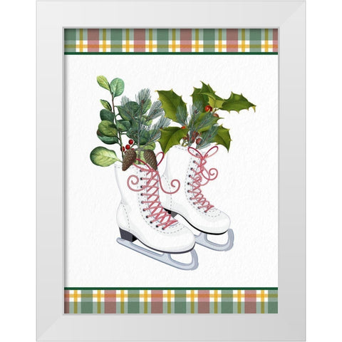 Winter Skate White Modern Wood Framed Art Print by Allen, Kimberly