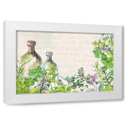 Fresh Herbs 5 White Modern Wood Framed Art Print by Allen, Kimberly