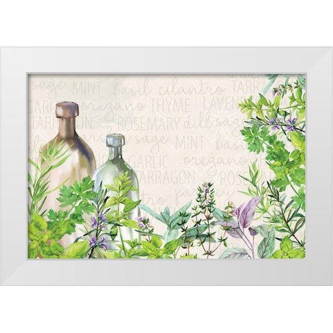 Fresh Herbs 5 White Modern Wood Framed Art Print by Allen, Kimberly