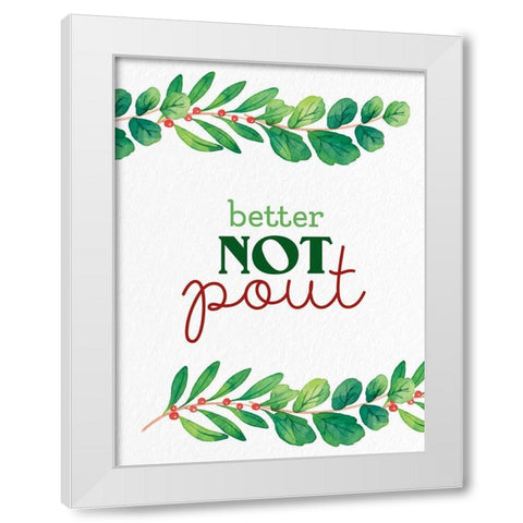 Pout White Modern Wood Framed Art Print by Allen, Kimberly