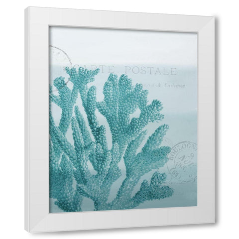 Seaside Card 1 v2 White Modern Wood Framed Art Print by Allen, Kimberly