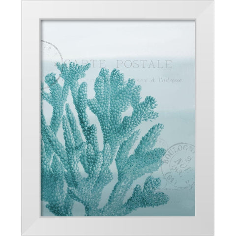 Seaside Card 1 v2 White Modern Wood Framed Art Print by Allen, Kimberly