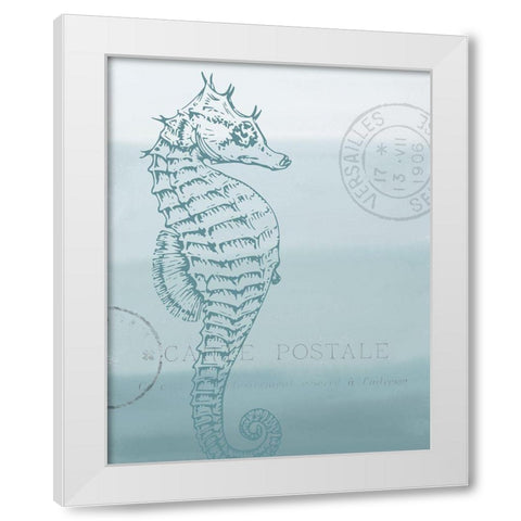 Seaside Card 3 v2 White Modern Wood Framed Art Print by Allen, Kimberly