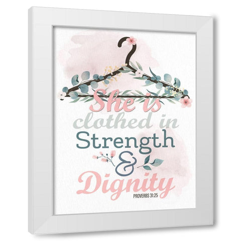 She is Clothed White Modern Wood Framed Art Print by Allen, Kimberly