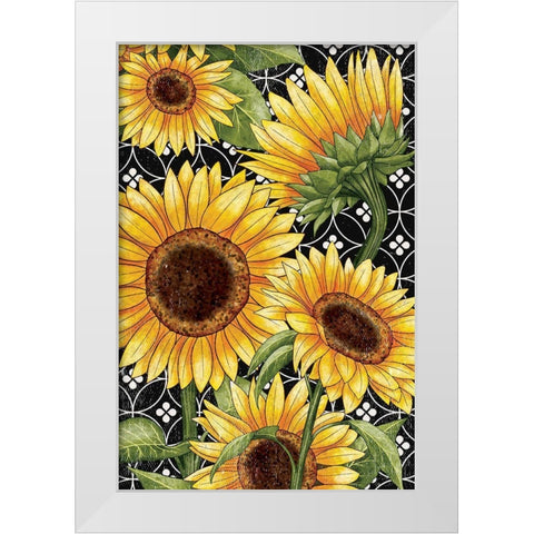 Sunflower Field White Modern Wood Framed Art Print by Allen, Kimberly
