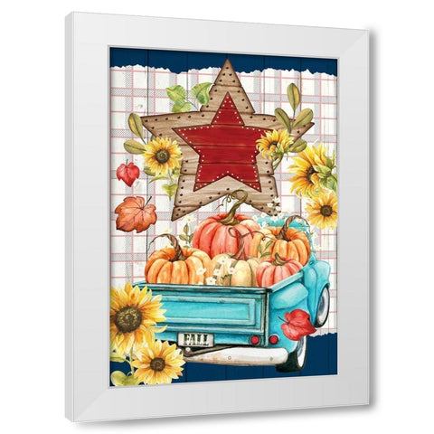 Americana Autumn White Modern Wood Framed Art Print by Allen, Kimberly
